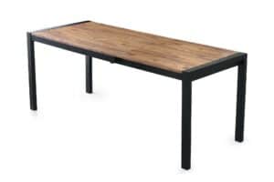 Eettafel - eiken - 187x75x74cm - melamine blad en metalen poten