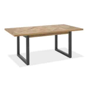 Uitbreidbare eettafel 190-240cm - 190 met 240x100x76 5 cm - Eiken massief hout - Indus
