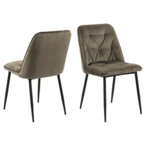 2 x Bros eetkamerstoel beige.