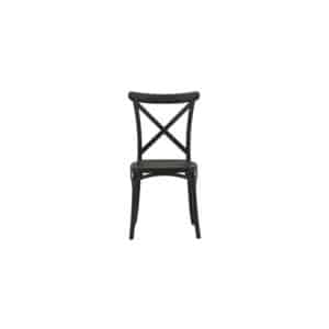 2 x Crosett eetkamerstoel kunststof mat zwart.