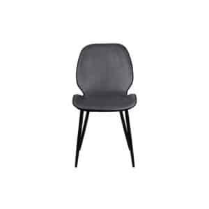 2 x Emma eetkamerstoel velours grijs,zwart.