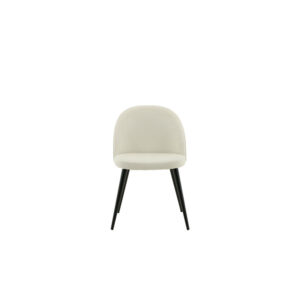 2 x Velvet eetkamerstoel fluweel beige, zwart.