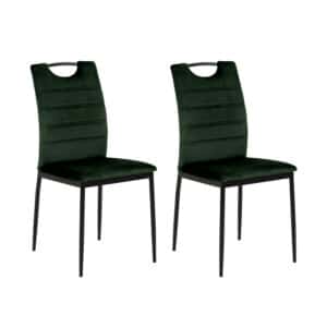 4 x Diana eetkamerstoel donkergroen, zwart.