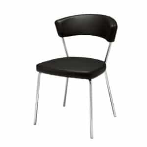 4 x Plim eetkamerstoel zwart.