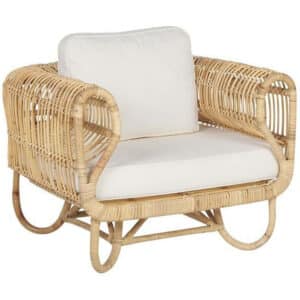 Beliani DOLCEDO - Fauteuil-Beige-Rotan
