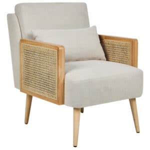 Beliani ORUM - Fauteuil-Beige-Polyester