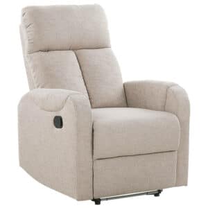 Beliani SOMERO - TV-fauteuil-Beige-Polyester