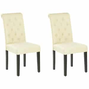 Beliani VELVA - Eetkamerstoel-Beige-Polyester