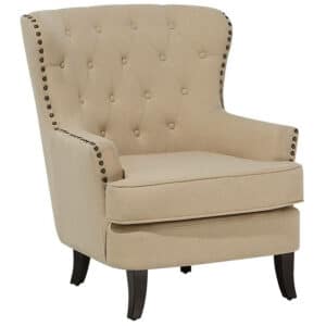 Beliani VIBORG - Fauteuil-Beige-Polyester