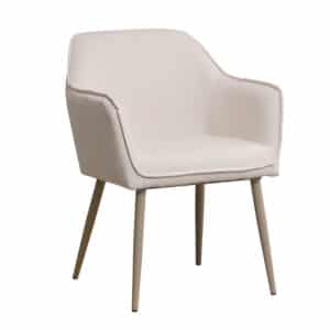 Bronx71 Scandinavische eetkamerstoel Elin beige gerecyclede stof.