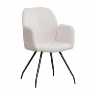 Bronx71 Scandinavische eetkamerstoel Frey gerecyclede stof beige.