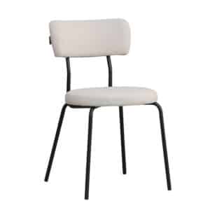 Bronx71 Scandinavische eetkamerstoel Lyon grijs gerecyclede stof stapelbaar.