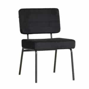 Bronx71 Velvet eetkamerstoel Espen zwart.