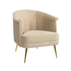 Bronx71 Velvet fauteuil Amy beige.