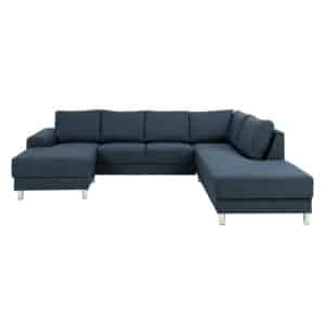 Calverton hoekbank chaise longue links gericht donkerblauw.
