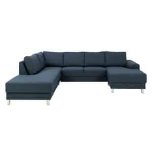 Calverton hoekbank chaise longue rechts gericht donkerblauw.