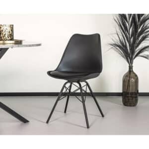 Eetkamerstoel Avy met zitvulling zwart eetstoel (voorbestelling)