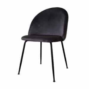 Eetkamerstoel Evie velvet grijs