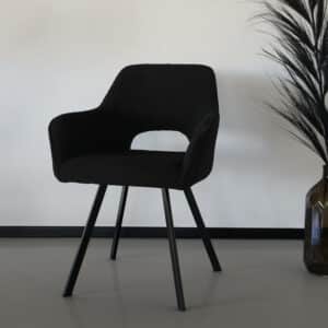 Eetkamerstoel Joeri zwart teddy eetstoel design