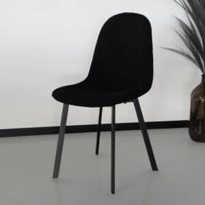Eetkamerstoel Simpy zwart teddy eetstoel