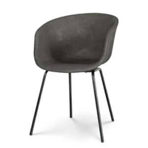 Eetkamerstoel Stijn antraciet met armleuning