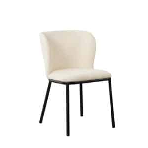 Eetkamerstoel Tess bouclé wit