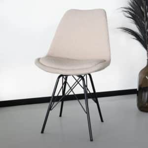 Eetkamerstoel Viga beige teddy eetstoel