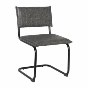 Eetkamerstoel Yara PU - zwart - 82.5x56x55 cm