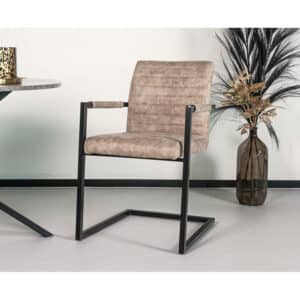 Eetkamerstoel met armleuning Beige Kuge Design (voorbestelling)