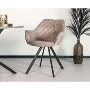 Eetkamerstoel met armleuning Victor beige (voorbestelling)