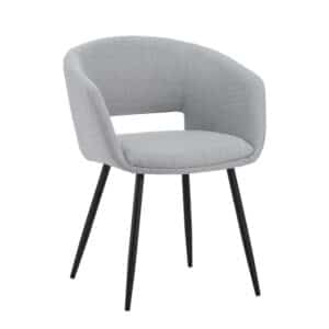 Eetkamerstoel met kuipvormige zitting Don lichtgrijs