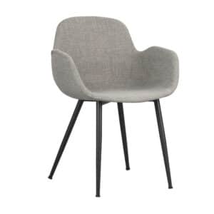 Eetkamerstoel met kuipvormige zitting Mick grijs