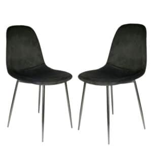 Eetkamerstoelen Kuipstoel corduroy - Zwart Velvet eetkamerstoel - Fluweel stoel Velvet stoelen - Eetkamerstoelen -