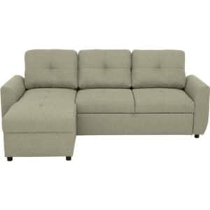 FOLK 4-zits omkeerbare hoekbank - Malmö zandstof - Boomstam - L 222 x D 144 x H 89 cm