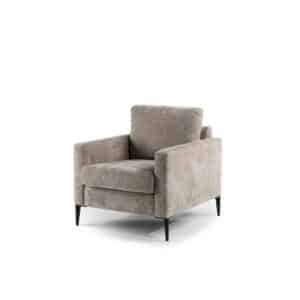 Fauteuil Flora champagne stof
