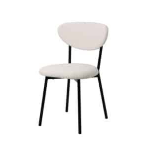 Giga Meubel Eetkamerstoel Bouclé - Beige - Set van 2 - Stoel Melanie