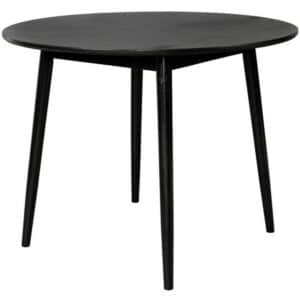 Giga Meubel GM Eettafel Zwart Ø100cm - Eiken Fineer - Tafel Fabio
