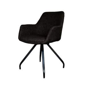 Livingfurn - Eetkamerstoel Duke Ebony - Zwart - 1 stuk