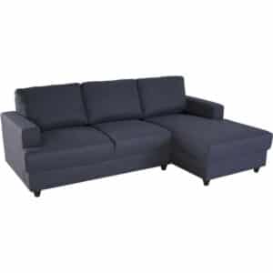 PAUL Hoekbank 4 zits rechts - Blauwe stof - Modern - L 215 xp 140 cm