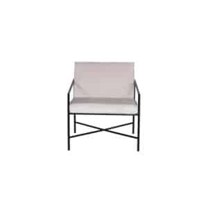 Rakel fauteuil velours beige.