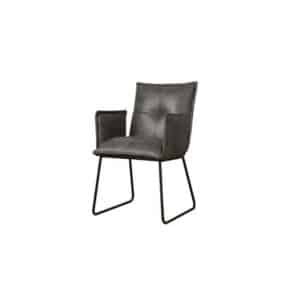 Tower Living Sidd Eetkamerstoel Seda Grey Met Armleuning