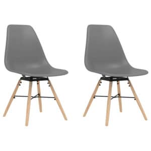 vidaXL Eetkamerstoelen 2 st PP grijs