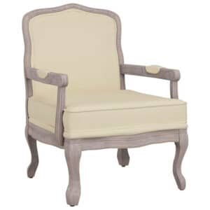 vidaXL Fauteuil 64x64x90 cm linnen beige